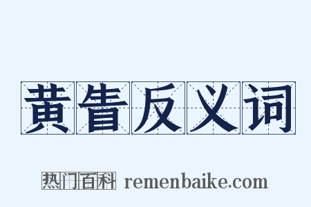 黄眚反义词是什么意思的图片